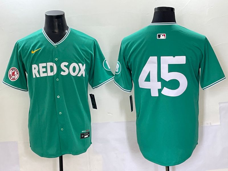 Men 2025 Boston Red Sox #45 No Name Dark Green Joint Name Nike MLB Jersey style 8->boston red sox->MLB Jersey